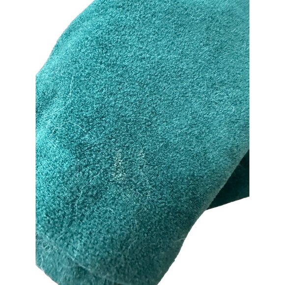 Vtg Danielle Green Velvet Jumper Wide Leg Zip Closure women’s M-L 70 style Read - Picture 16 of 16